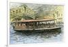 Venice Canal Steamboat Italy 1892-null-Framed Giclee Print