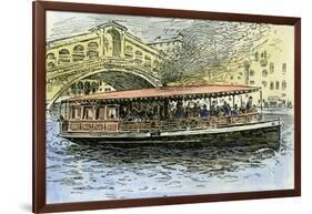 Venice Canal Steamboat Italy 1892-null-Framed Giclee Print