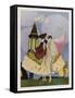 Venice, Carnival Characters-Umberto Brunelleschi-Framed Stretched Canvas