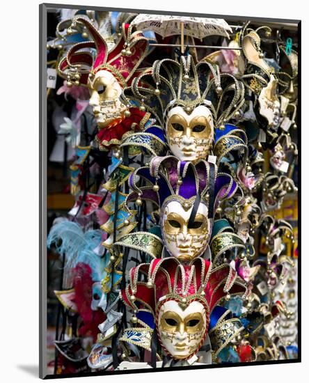 Venice Carnival Masks Italy-null-Mounted Art Print