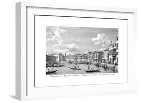 Venice: Chiara Canal, 1735-Antonio Visentini-Framed Giclee Print