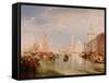 Venice, Dogana and S. Giorgio Maggiore-JMW Turner-Framed Stretched Canvas