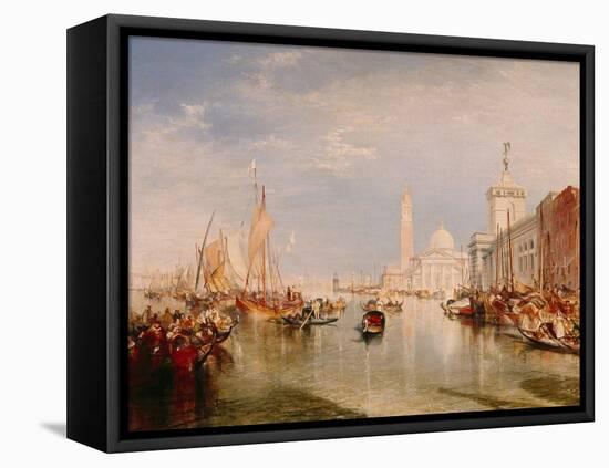 Venice, Dogana and S. Giorgio Maggiore-JMW Turner-Framed Stretched Canvas