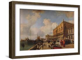 Venice: Ducal Palace with a Religious Procession, c1828-Richard Parkes Bonington-Framed Giclee Print
