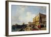 Venice: Ducal Palace with a Religious Procession-Richard Parkes Bonington-Framed Giclee Print