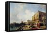 Venice: Ducal Palace with a Religious Procession-Richard Parkes Bonington-Framed Stretched Canvas