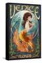 Venice, Florida - Mermaid-Lantern Press-Framed Stretched Canvas