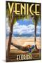 Venice, Florida - Palms and Hammock-Lantern Press-Mounted Art Print