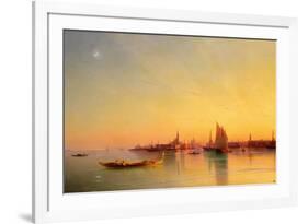 Venice from the Lagoon at Sunset-Ivan Konstantinovich Aivazovsky-Framed Giclee Print