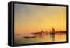 Venice from the Lagoon at Sunset-Ivan Konstantinovich Aivazovsky-Framed Stretched Canvas