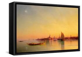 Venice from the Lagoon at Sunset-Ivan Konstantinovich Aivazovsky-Framed Stretched Canvas