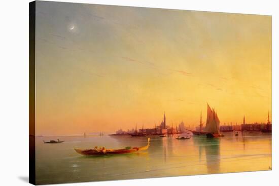 Venice from the Lagoon at Sunset-Ivan Konstantinovich Aivazovsky-Stretched Canvas