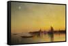 Venice from the Lagoon at Sunset-Ivan Konstantinovich Aivazovsky-Framed Stretched Canvas