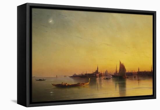 Venice from the Lagoon at Sunset-Ivan Konstantinovich Aivazovsky-Framed Stretched Canvas