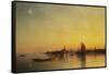 Venice from the Lagoon at Sunset-Ivan Konstantinovich Aivazovsky-Framed Stretched Canvas