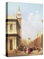 Venice from the Piazzetta Looking Towards Codussi's Clock Tower-Edward Pritchett-Stretched Canvas