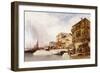 Venice from the Riva Degle Schiavoni, 1841 watercolor-William Callow-Framed Giclee Print