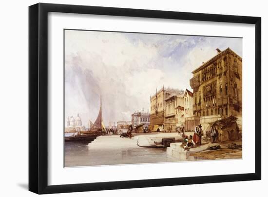 Venice from the Riva Degle Schiavoni, 1841 watercolor-William Callow-Framed Giclee Print