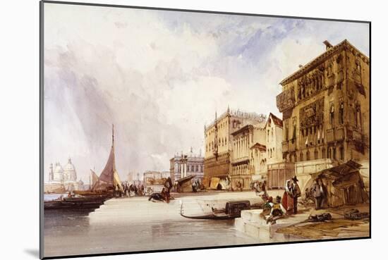 Venice from the Riva Degle Schiavoni, 1841 watercolor-William Callow-Mounted Giclee Print