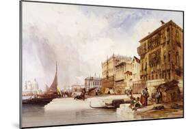 Venice from the Riva Degle Schiavoni, 1841 watercolor-William Callow-Mounted Giclee Print