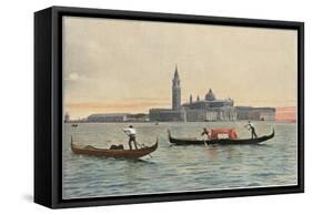 Venice: General View across the Water to the Church of San Giorgio Maggiore-null-Framed Stretched Canvas