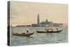 Venice: General View across the Water to the Church of San Giorgio Maggiore-null-Stretched Canvas