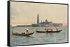 Venice: General View across the Water to the Church of San Giorgio Maggiore-null-Framed Stretched Canvas