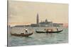 Venice: General View across the Water to the Church of San Giorgio Maggiore-null-Stretched Canvas