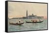 Venice: General View across the Water to the Church of San Giorgio Maggiore-null-Framed Stretched Canvas