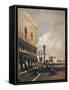 Venice, Glimpse of Ducal Palace-Achille Vespa-Framed Stretched Canvas