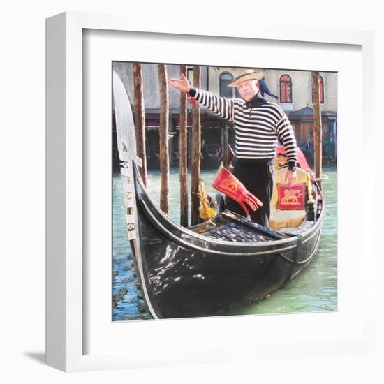 Venice Gondola-Tosh-Framed Art Print