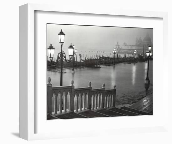 Venice (Grand Canal, B&W) Art Poster Print-null-Framed Art Print