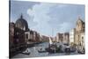Venice, Grand Canal looking Southwest from Chiesa degli Scalzi to Fondamenta della Croce-Canaletto-Stretched Canvas