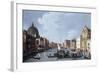 Venice, Grand Canal looking Southwest from Chiesa degli Scalzi to Fondamenta della Croce-Canaletto-Framed Giclee Print