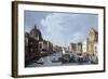 Venice, Grand Canal looking Southwest from Chiesa degli Scalzi to Fondamenta della Croce-Canaletto-Framed Giclee Print