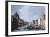 Venice, Grand Canal looking Southwest from Chiesa degli Scalzi to Fondamenta della Croce-Canaletto-Framed Giclee Print