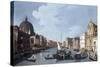 Venice, Grand Canal looking Southwest from Chiesa degli Scalzi to Fondamenta della Croce-Canaletto-Stretched Canvas