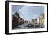 Venice, Grand Canal looking Southwest from Chiesa degli Scalzi to Fondamenta della Croce-Canaletto-Framed Giclee Print