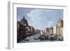 Venice, Grand Canal looking Southwest from Chiesa degli Scalzi to Fondamenta della Croce-Canaletto-Framed Giclee Print