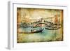 Venice - Great Italian Landmarks Vintage Series-Maugli-l-Framed Premium Giclee Print