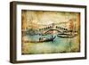 Venice - Great Italian Landmarks Vintage Series-Maugli-l-Framed Art Print