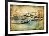 Venice - Great Italian Landmarks Vintage Series-Maugli-l-Framed Art Print