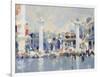 Venice in Blue (W/C on Paper)-Laurence Fish-Framed Giclee Print