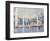 Venice in Blue (W/C on Paper)-Laurence Fish-Framed Giclee Print