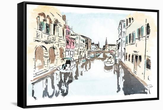 Venice In Ink-OnRei-Framed Stretched Canvas