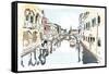 Venice In Ink-OnRei-Framed Stretched Canvas