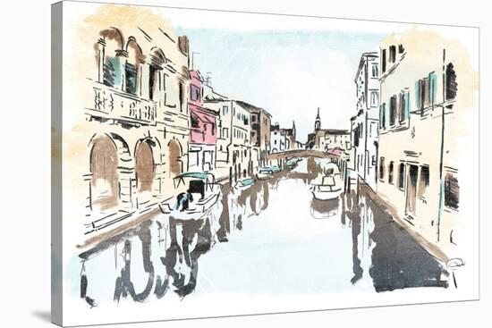 Venice In Ink-OnRei-Stretched Canvas