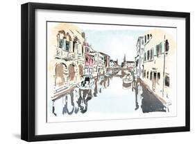 Venice In Ink-OnRei-Framed Art Print