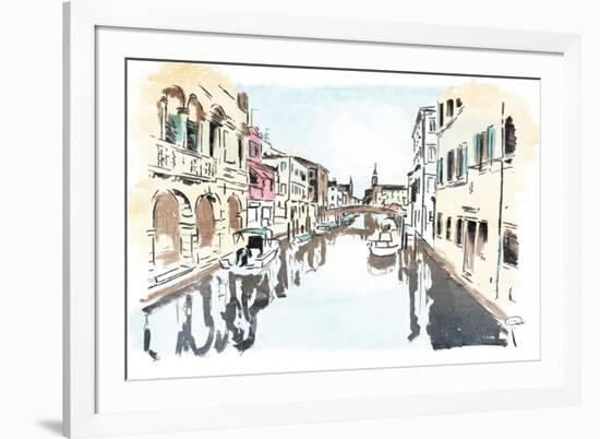 Venice In Ink-OnRei-Framed Art Print