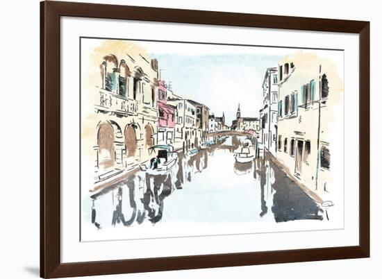 Venice In Ink-OnRei-Framed Art Print